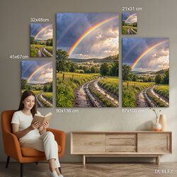 Farebný obraz na dreve - Dúha | 90x136 cm