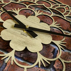 Nástenné hodiny s mandalou - Rozkvit | Dub zlatý