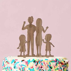Figúrky na tortu - Rodina aj s vlastným textom | Dub tabakový