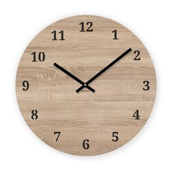 Design Wall Clock - Basic | Oak Sonoma