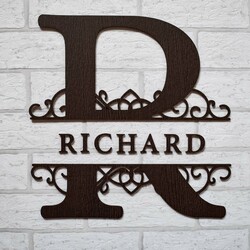 Ozdobné písmeno na stenu s vlastným textom | Wenge