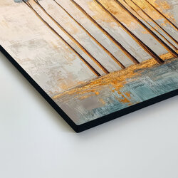 Elegantní dřevěný obraz - Zlatý les