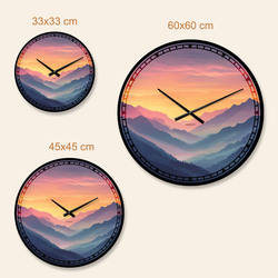 Wooden wall clock - Twilight
