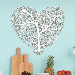 Floral Tree on the Wall - Meadow | White