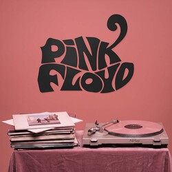 Drevené logo kapely na stenu - Pink Floyd | Čierna