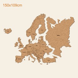 Korková mapa Európy s názvami štátov  | 150x109 cm