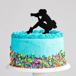 Zápich do torty s menom - Fotografka | Čierna