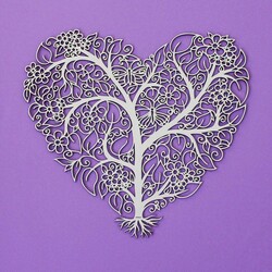 Floral Tree on the Wall - Meadow | White