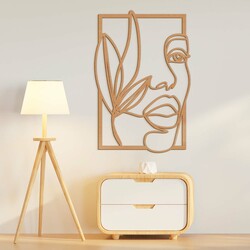 Wooden Line Art Wall Art - Muse | Beech