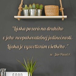 Drevený citát o láske od sv. Jána Pavla II. | Dub Sonoma
