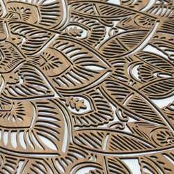 Luxusný drevený obraz na stenu - Mandala | Orech