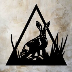 Hunting Wall Art - Hare | Black