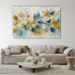 Wooden picture - Decorative leaves