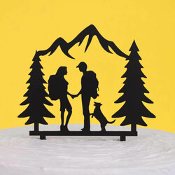 Zápich na tortu s menom - Turisti | Čierna