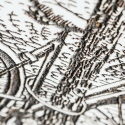 Engraved Decoration - Bicycle Under the Tree