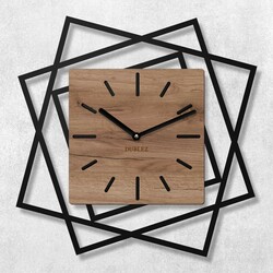 3D Wooden Wall Clock - Frames | Tobacco Oak