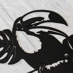 Wooden Wall Art - Toucan | Black