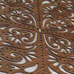 Štvorcový obraz - Srdce mandaly  | Orech