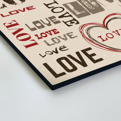 Drevený obraz - Love Love Love