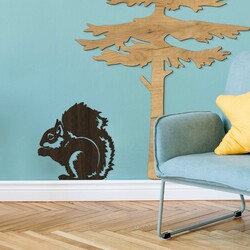 Wooden Sticker - Squirrel | Wenge