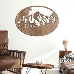 Nástenná dekorácia - Hory | Dub tabakový