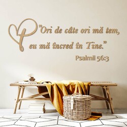 Citat biblie - Sticker pentru perete | Stejar auriu