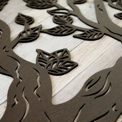 Wooden Tree of Life on the Wall - Malkuth | Wenge
