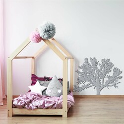 Wooden Cut-Out Decoration - Bush | Silver