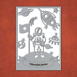 Tabulka se jménem pro dítě - Astronaut 