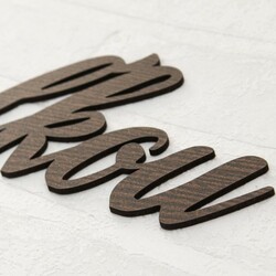 Slovenský citát o rodine na stenu - Vyrobený z dreva  | Wenge