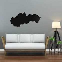 Drevená mapa na stenu - Slovensko | Čierna