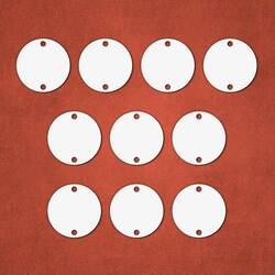 Krúžky k rodinnému kalendáru - 10 ks | Biela