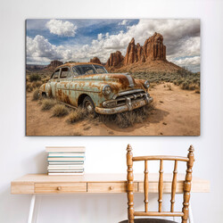 Wooden picture - Wasteland