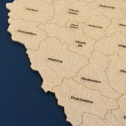 Korková mapa okresů Česka
