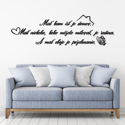 Drevený citát o rodine a domove | Čierna