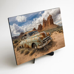 Wooden picture - Wasteland