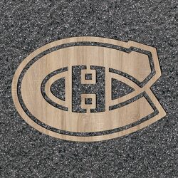 Hokejové logo na stenu - Montréal Canadiens | Dub Sonoma