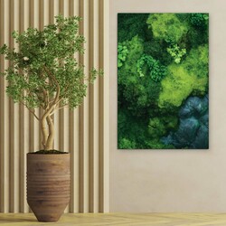 Mechový panel - Tištěný obraz na dřevě