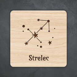 Darček pre kamarátku - Podložka pod pohár znamenie Strelec