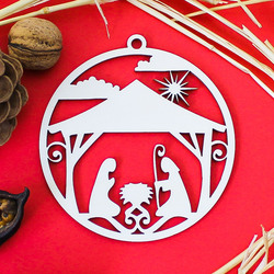 Vianočná guľa - Betlehem | Topoľová preglejka