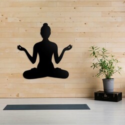 Harmonizing Yoga Wall Art - Meditation | Black