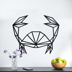 Polygonal Wall Art - Zodiac Sign Cancer | Black