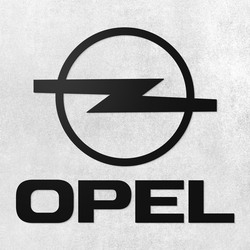 Značka auta na stenu - Opel | Čierna