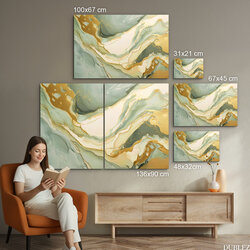 Moderná dekorácia v abstraktnom štýle - Verde