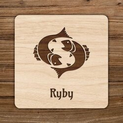 Darček pre kamaráta - Podložka pod pohár znamenie Ryby