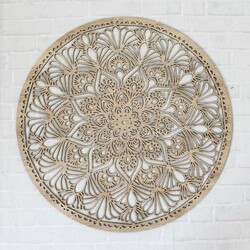 Mandala ze dřeva na stěnu - Kruh | Dub Sonoma