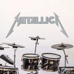 Drevený obraz - Logo METALLICA | Strieborná