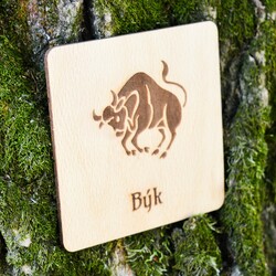 Drevený podpivník - Znamenie býk