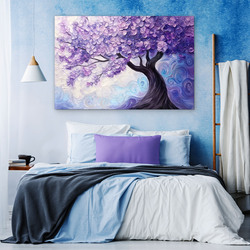 Purple Wall Art - Tree Full of Flowers