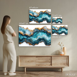 Mramorový dizajn dreveného obrazu - Crystal